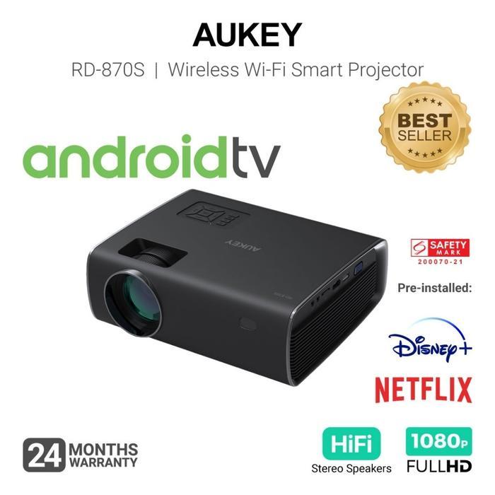 AUKEY RD 870S projektor Full HD Android TV OS / RD 870S / RD 870 led Lamp Lcd