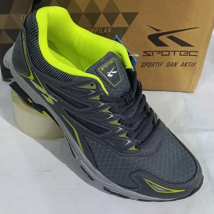 TERMURAH sepatu olahraga lari Spotec original art dronic abu-abu hijau