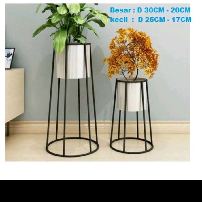 Diameter 30 Cm Standing Pot 6 Jari / Standing Pot Besi Elegant Menawan Minimalis Minimalis Rak