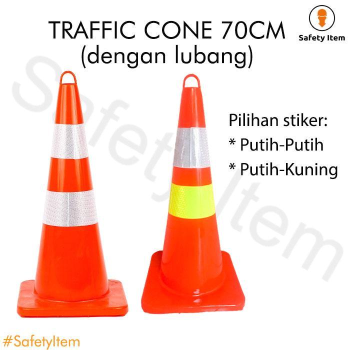 Traffic Cone 70Cm / Safety Traffic Cone Rubber 70 Cm / Kerucut Lalu Lintas