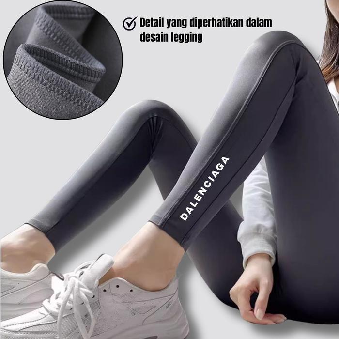 4f5y- Folady - P728 Celana Legging Wanita High Waist Sport Pants Ala Korea Style Bahan