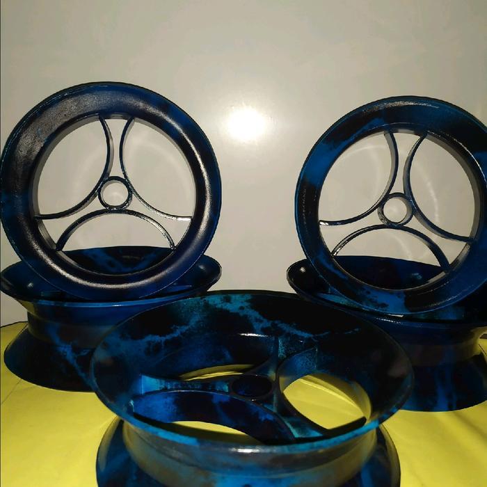 Sensasi bladu gulungan layang-layang unik biru 4ins Layangan layangan naga mini layangan kuir mainan