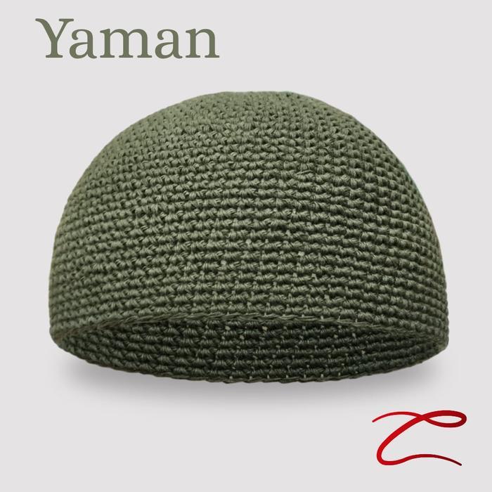 Zeta Peci Rajut Yaman Polos Warna Hitam Dewasa Nyaman Tebal Kopiah Muslim Songkok Haji Topi Pria