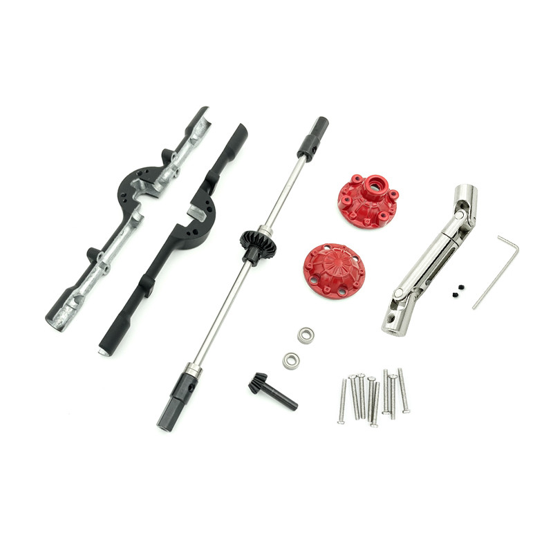 Metal Gear Rear Axle Housing with Drive Shaft DIY for WPL D12 C14 C24 C24-1 B14 B24 B36 Mini Truck U