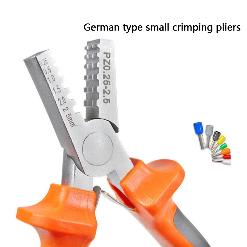 Pz1.5-6 Crimping Tool VE Connector 1.5mm-6mm Crimp Pliers for Cable End Sleeves Special Tube Tubular