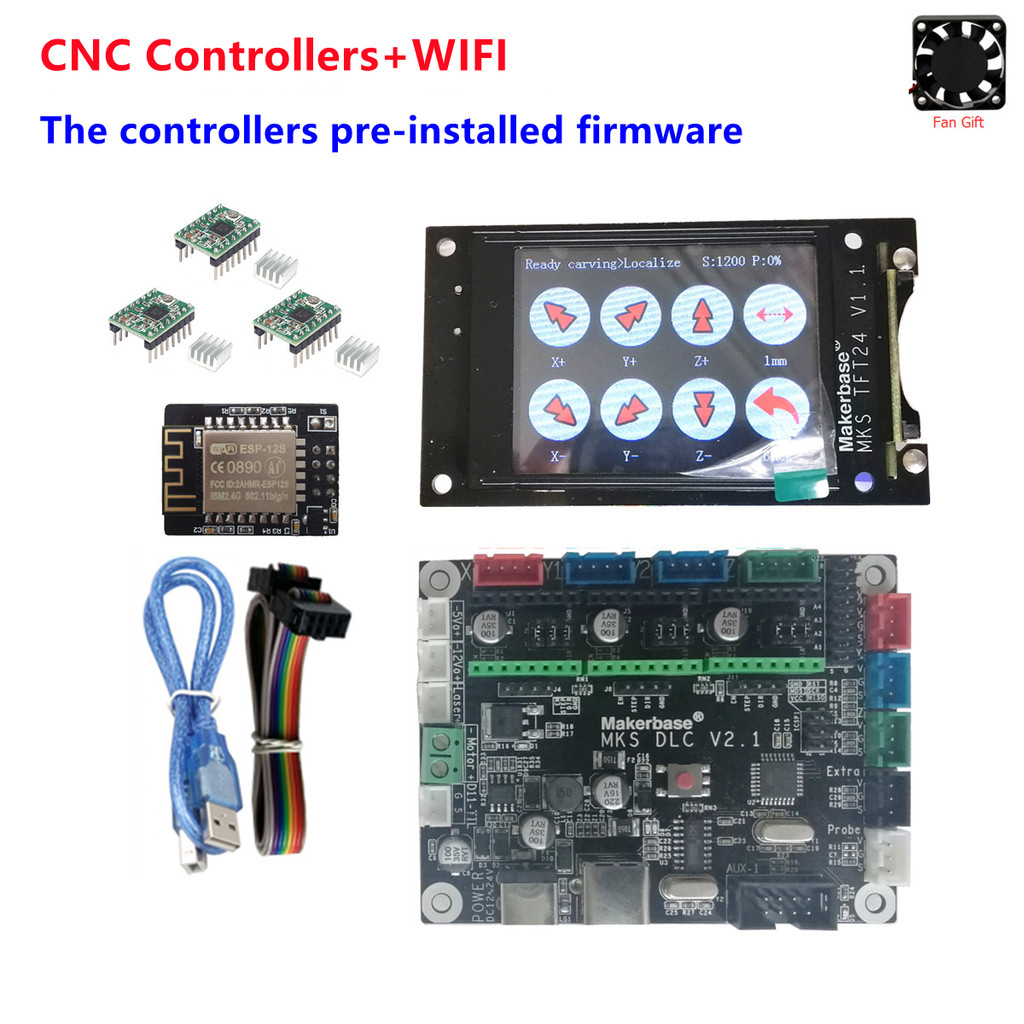 GRBL 1.1 OFFLINE display touch screen monitor MKS DLC v2.1 control plate CNC card CNC3018 pro upgrad