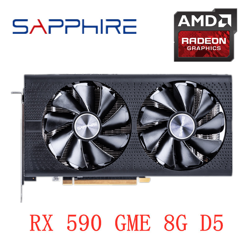 SAPPHIRE RX 590 580 8GB Graphics Cards GPU Radeon RX590 GME 8GB Nitro AMD Video Card Desktop PC Scre