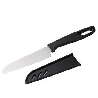 Pisau Hitam Stainless Steel Awet Tajam + Sarung Fruit Knife Pisau Kecil Potong Buah Sayur Kentang Ba