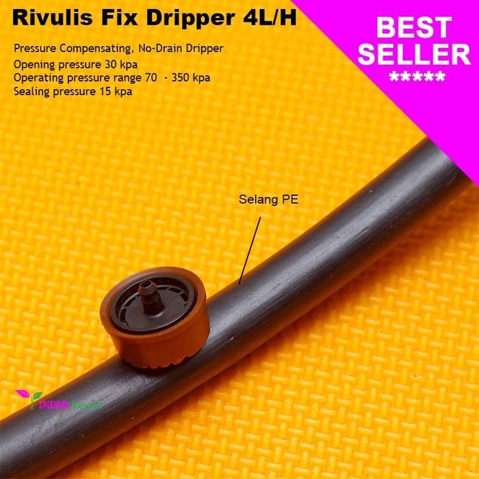 Rivulis Supertif Fix Dripper 4L/H Presisi Tekanan Kompenensasi No-Drain 30Kpa-350Kpa Untuk Tanaman