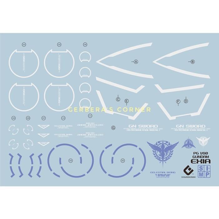 Fluorescent Water Decal Pg Exia Evolution Studio New