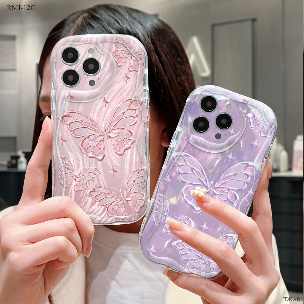 Casing Kupu-Kupu Untuk For Xiaomi Redmi 15 15C 14C 13 13C 12C 12 10C 10 9 9T 9A 9C A5 A1 A2 A3 K40 8