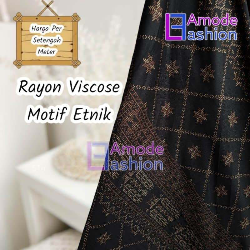 Kain Rayon Viscose Motif Etnik