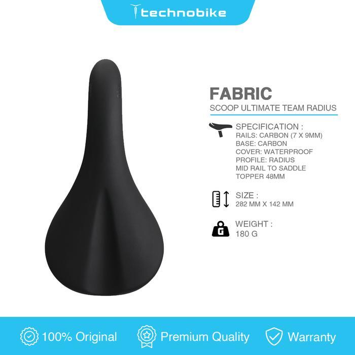 FABRIC SCOOP ULTIMATE TEAM RADIUS 142MM CARBON - SADEL SEPEDA