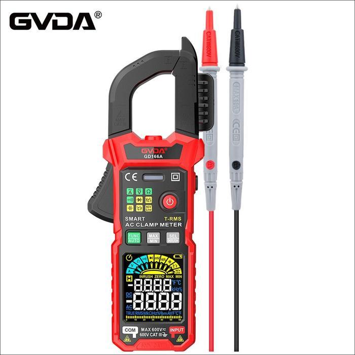 GVDA Digital Clamp Meter Multimeter Auto Range True RMS NCV