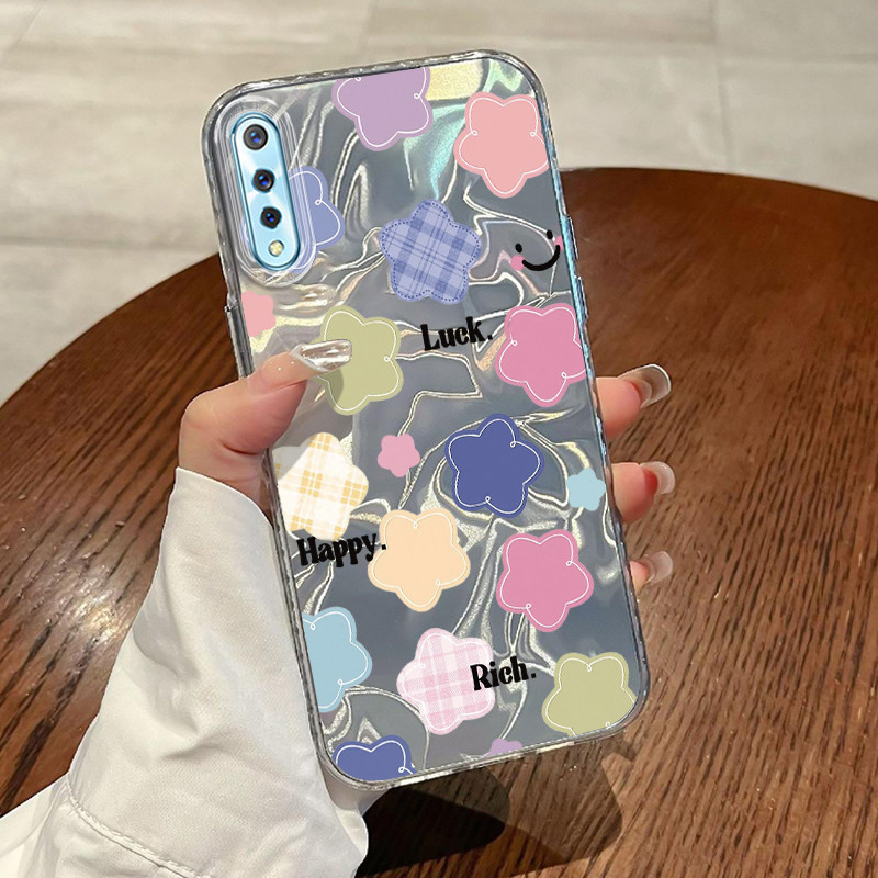 Casing Hp VIVO S1 VIVO S1 Pro Case Casing Pola Bunga berwarna HP Kasing Kasus ponsel transparan mewa
