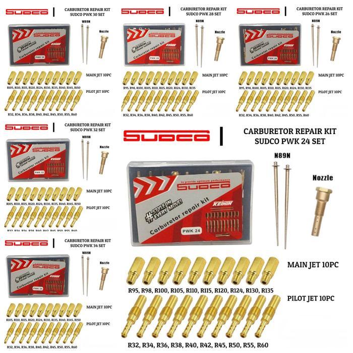 Keihin Sudco Pilotjet Mainjet PJ MJ Pilot jet Main jet Carburetor Carburator Karbulator Karbu PWK 24