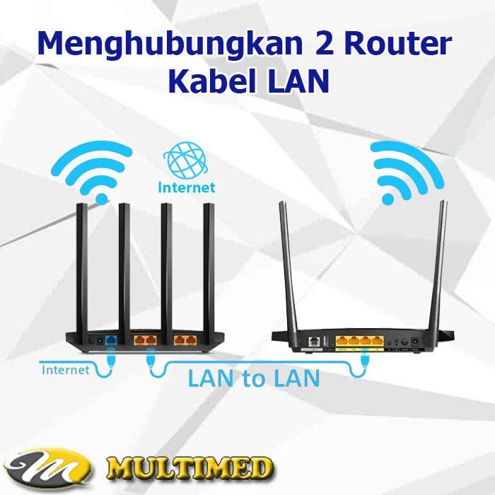 PAKET PARAREL WIFI / INTERNET TP-LINK ROUTER + KABEL LAN 10-50 METER