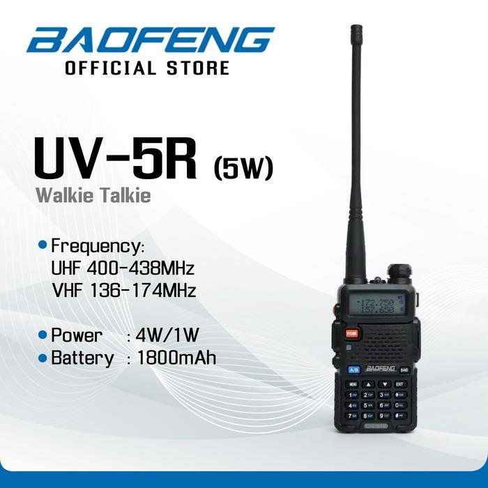 BAOFENG UV-5R (5W) Walkie Talkie HT - Baofeng Indonesia
