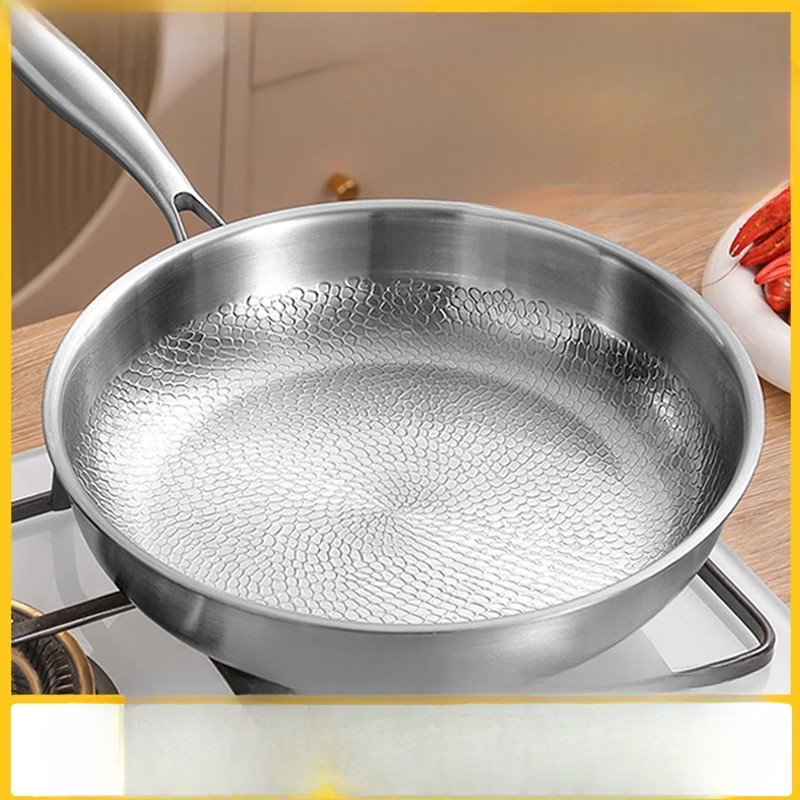 High-End Titanium Pan, Household Uncoated Steak Frying Pan, Titanium Alloy Non-Stick Pan, Gas Stove