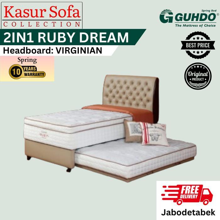 Full Set 2In1 Guhdo Ruby Dream 2 In 1 Kasur/Matrass/Mattress/Springbed Anak Susun/Tingkat Sorong