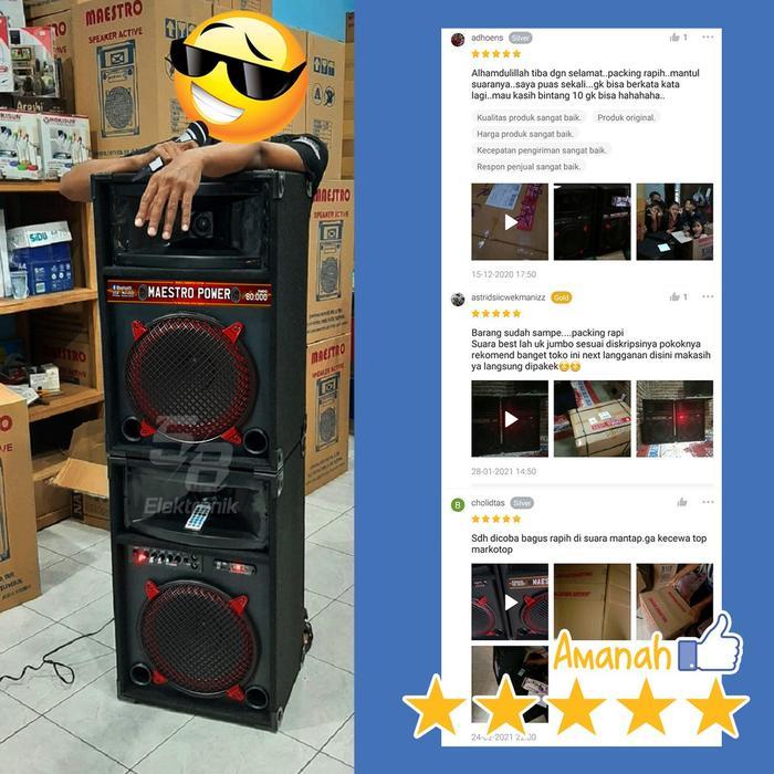 New SPEAKER AKTIF 12 INCH INCHI BLUETOOTH BASS MANTAB SUBWOOFER 1285 POWER LEBIH ENAK DARI POLYTRON