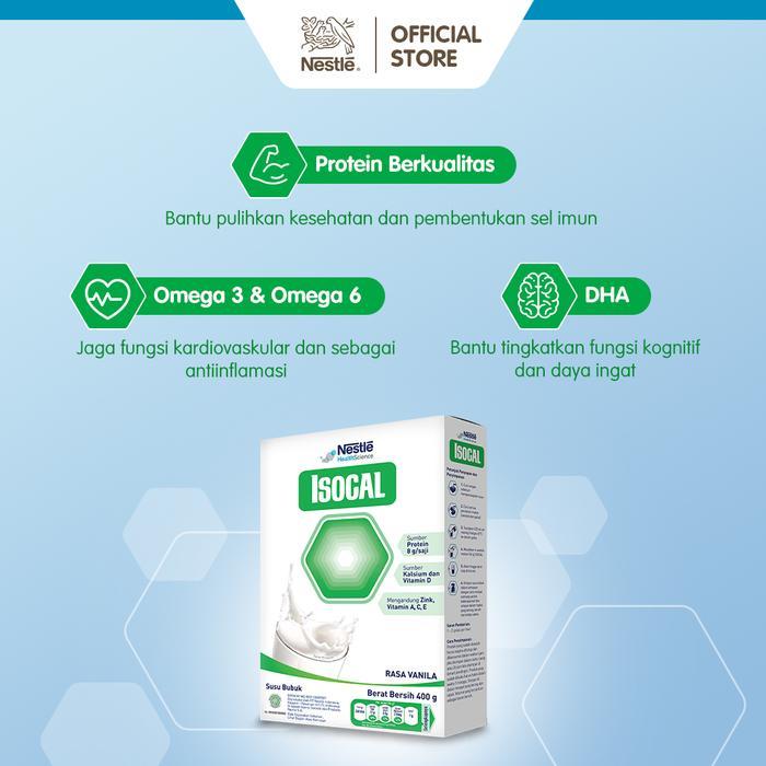 qmsy- Nestle Isocal Susu Bubuk Keluarga Vanila Kotak 400G