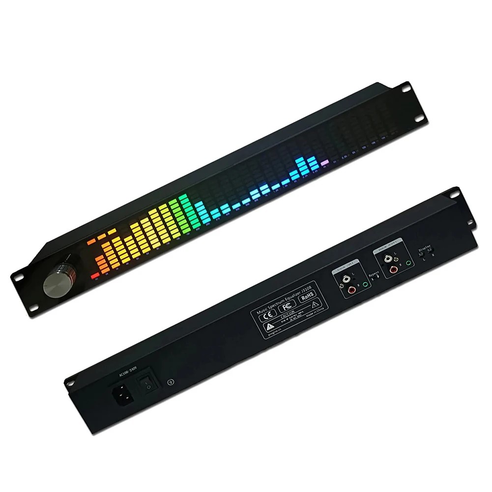 1Set 31-Bands Music Spectrum Display Dual Channel Synchronous 15-Bands Digital Equalizer Audio