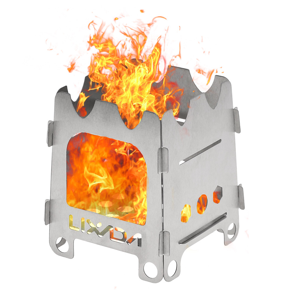 Titanium Outdoor Camping Stove Portable Ultralight Folding Wood Stove Pocket Stove Camping Fishing