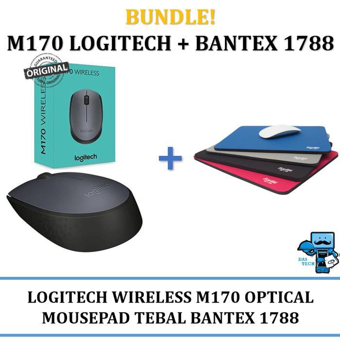 5ixg- Mouse Wireless Logitech M170 + Mousepad Bantex 1788 - Bundle Deals!
