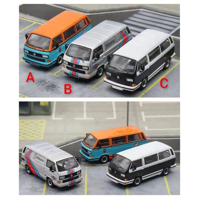 Ready Master 1/64 VW T3 Bus Gulf Martini Livery Diecast