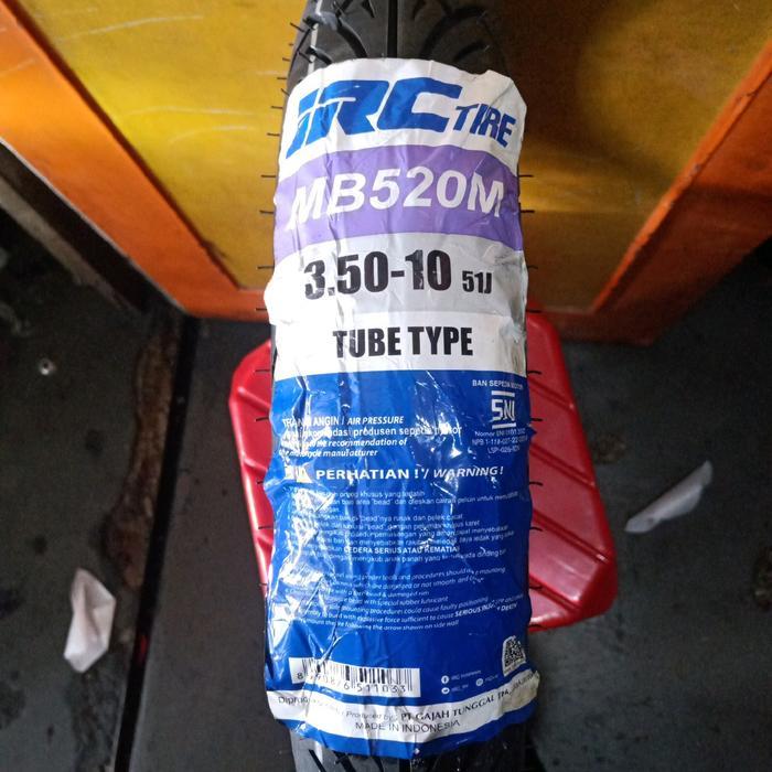 350-10 MB 520 Tubetype/Non Tubeless Ban Luar Vespa Ring 10 Ban IRC