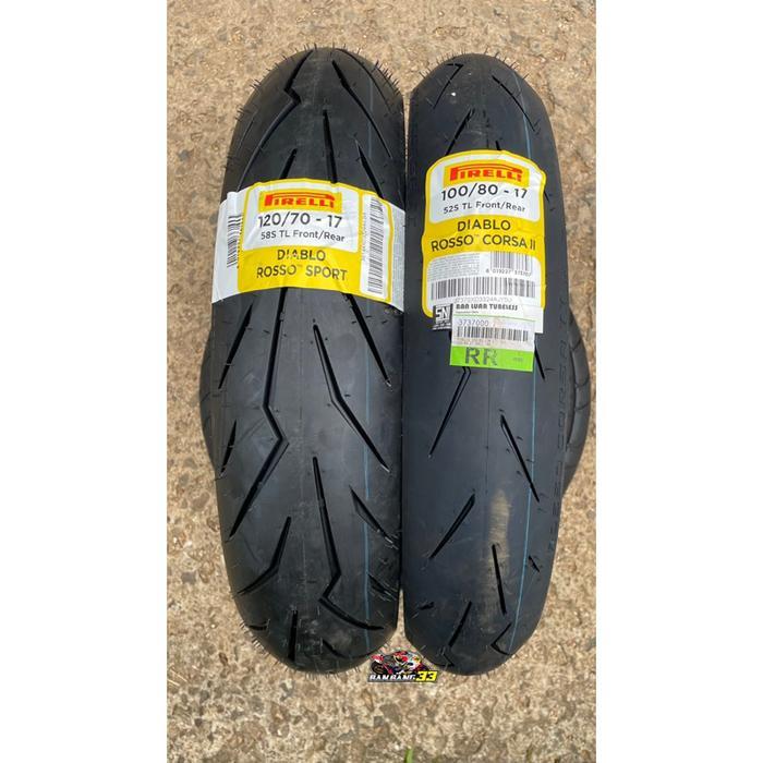 Ban Motor Sport Ninja,Mx-King,CBR Pirelli Diablo Rosso Sport 120/70-17 & Pirelli Diablo Rosso Corsa2