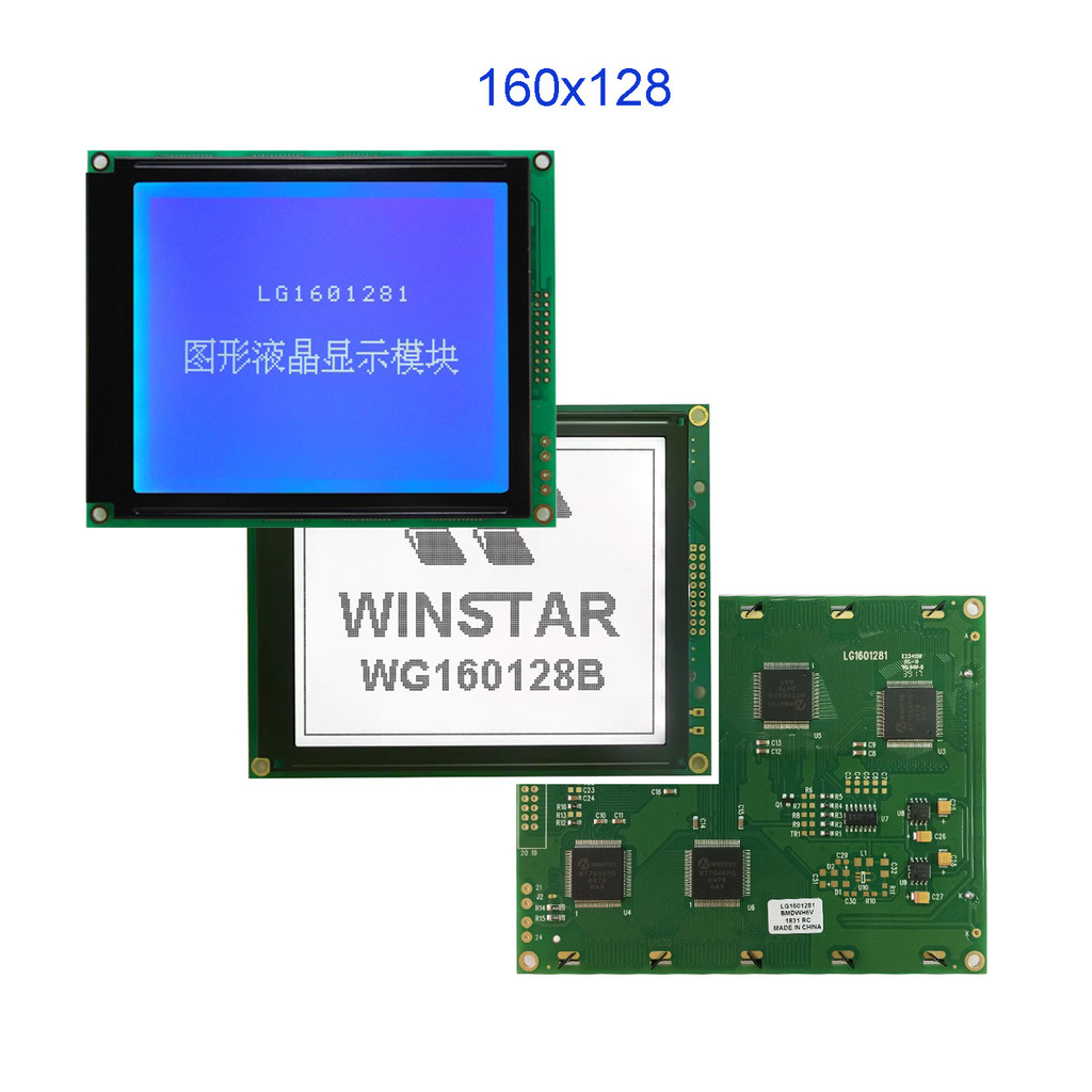 Lcd Module 160X128 160128 Display Ra6963 Control Ic Lg1601281Bmdwh6V Compatible Wg160128B-Yyh-Nz