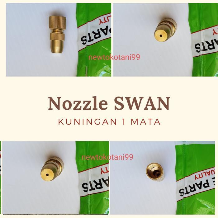 Nozzle 1 Mata Kuningan Swan Manual Elektrik Spuyer Besi Sparepart Swan