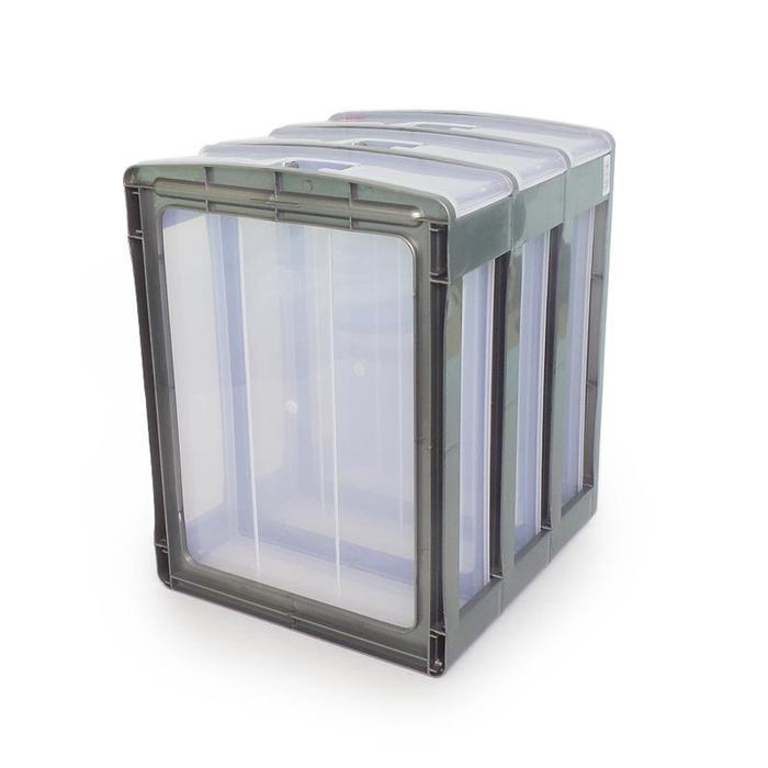 7sph- Shinpo Laci Susun Mini Plastik 3 Slot Rak Container Maxim Mini Drawer Spo-Sip-355-S3