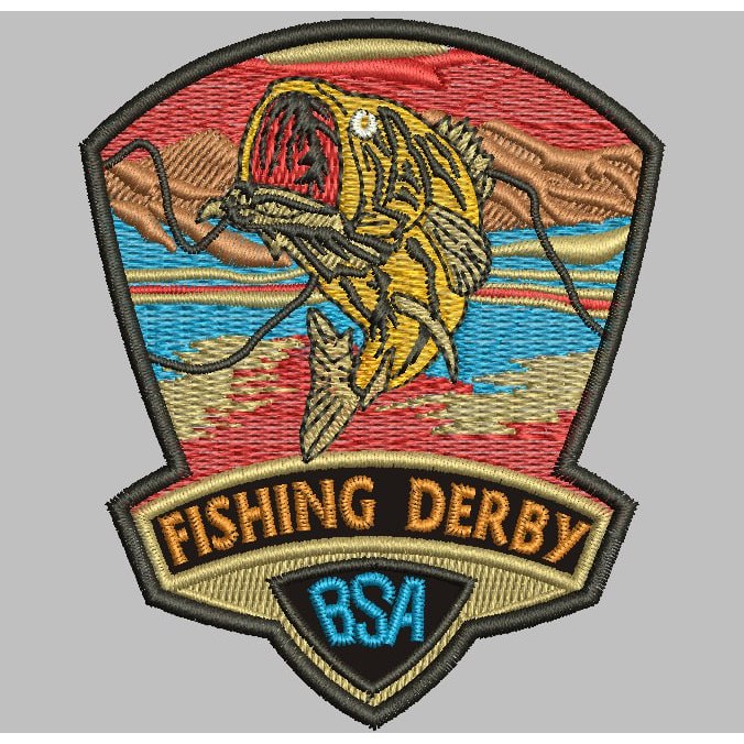 ADVENTURE PATCH BORDIR LOGO FISHING DERBY BSA EMBROIDERY KOMPUTER | ADV-236