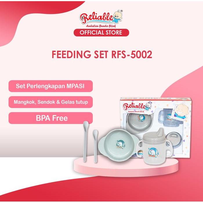 lev7- Reliable Feeding Set Bayi Tempat Makan Minum Bayi Box Kecil 5002