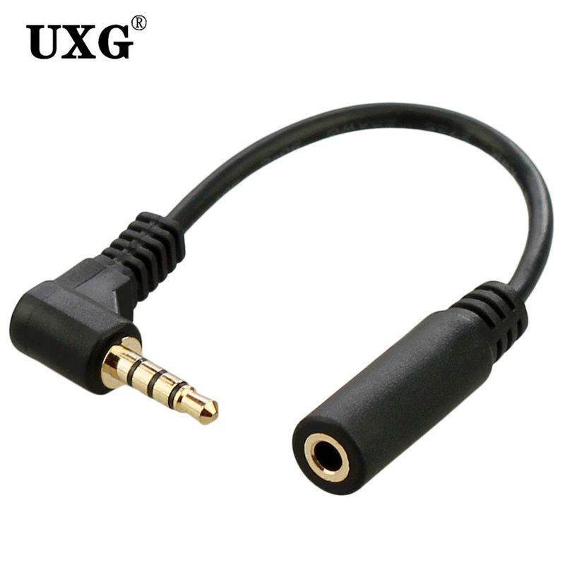 20CM 90 Degree Right Angle 4 Pole TRRS 3.5mm Aux Audio Short Cable