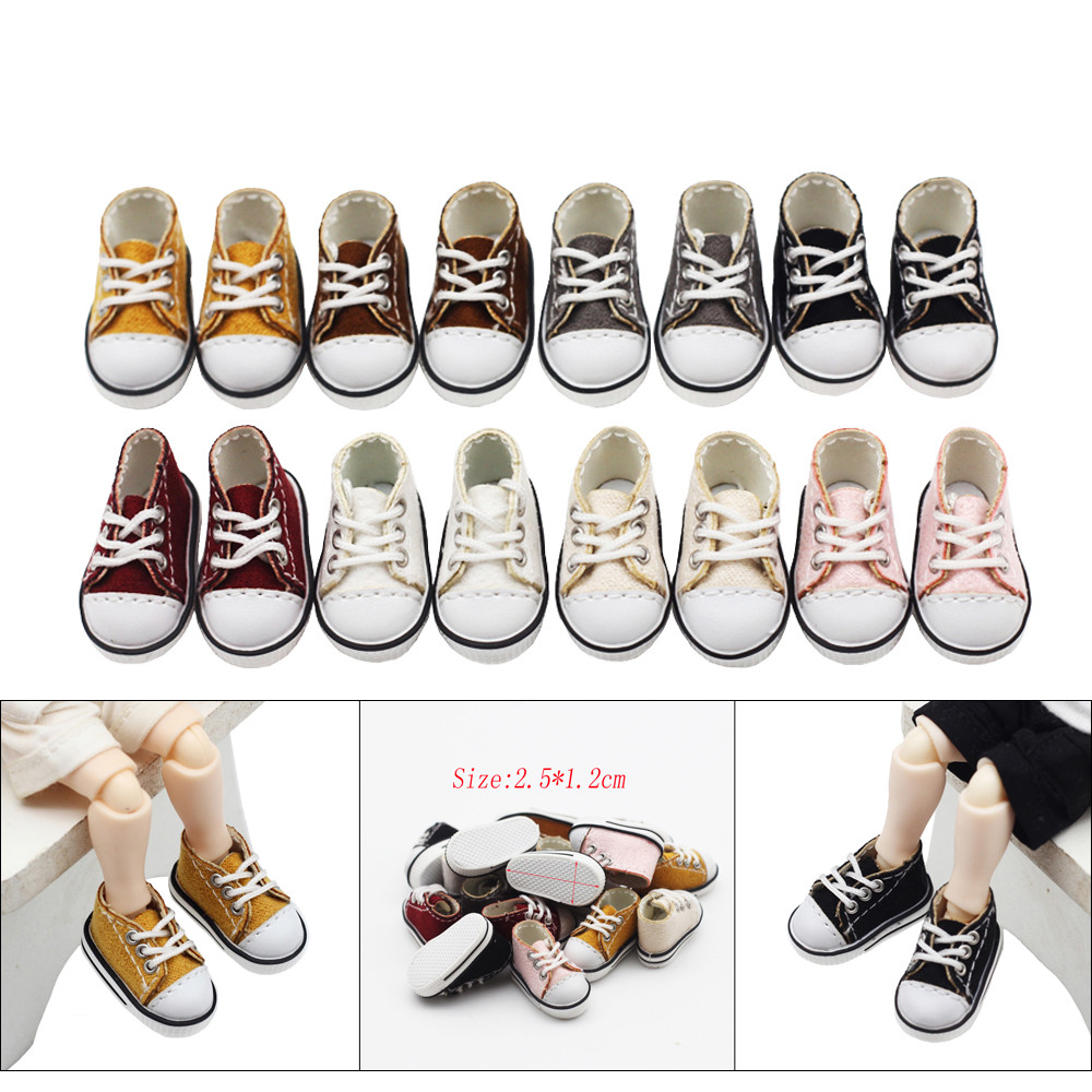 Ob11 Doll Canvas Sports Shoes With Shoelaces Doll Accessories For DOD,Mollys, Obitsu 11 Holala, Gsc,