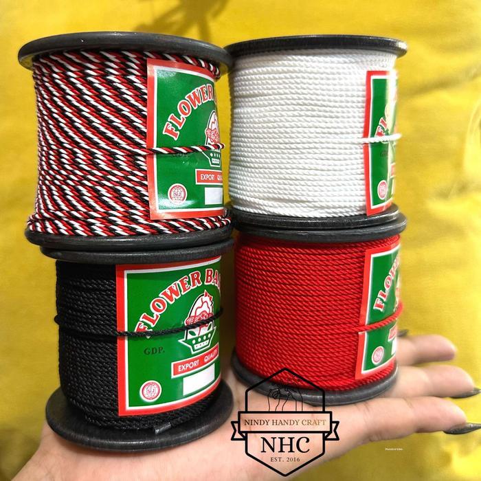 1 ROLL TALI POLIESTER 1.5MM - TALI TRIDATU 1.5MM - TALI GELANG TRIDATU