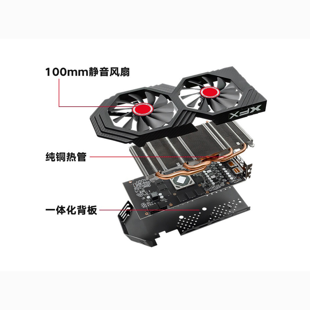 XFX RX 590 8GB GME Graphics Cards 256Bit GDDR5 For AMD RX 500 2304SP Cards RX590 GME RX 590 8G Video