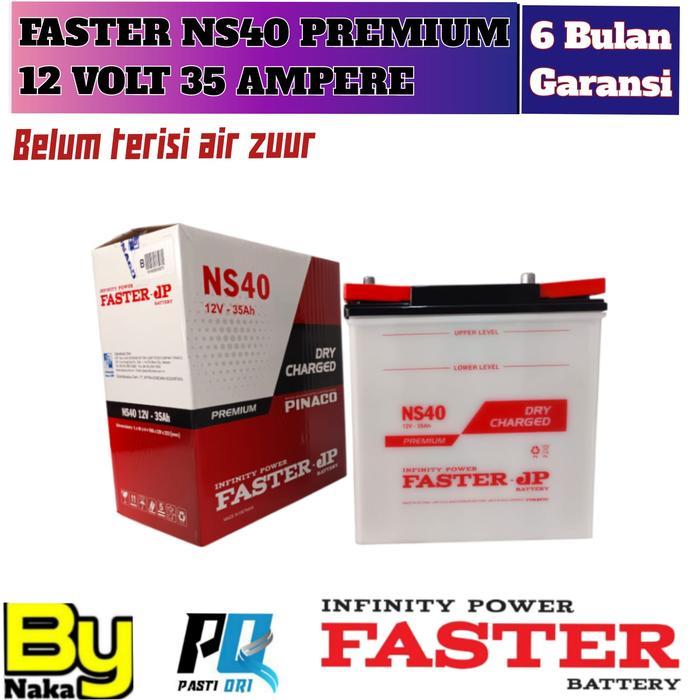Aki Mobil Avanza/Rush/Espass/Terios/Xenia/Katana/Carry FASTER NS40 Premium 35 Ampere Garansi 6 Bulan