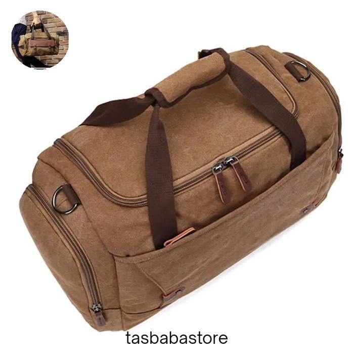 Tas Pakaian Kanvas Selempang Pria-Wanita Tas Travel Bag Jinjing