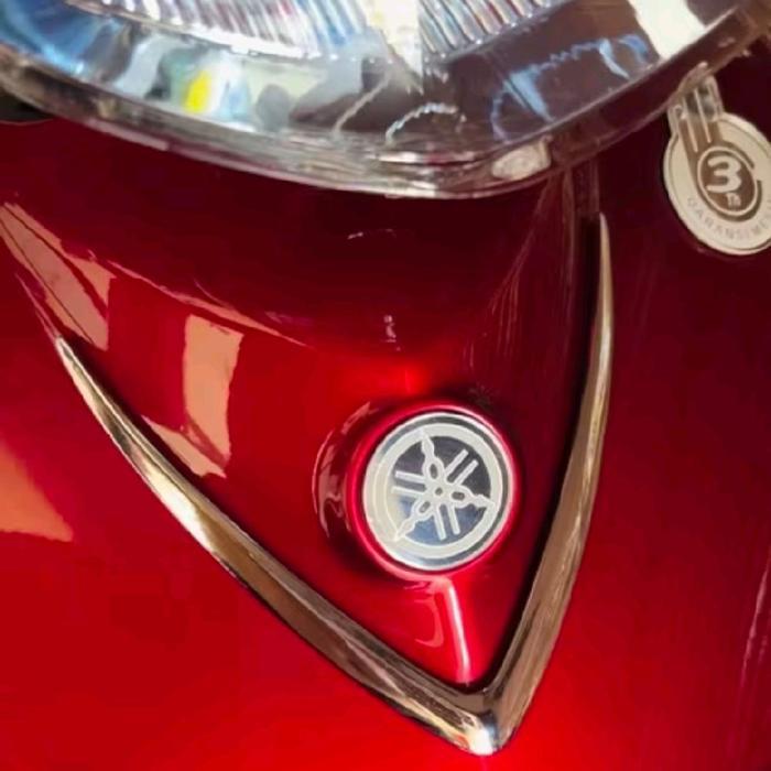 GARNISH V TAMENG MIO V CHROME CUSTOM UNTUK MOTOR MIO SPORTY & MIO SMILE BAHAN PLASTIK CHROME