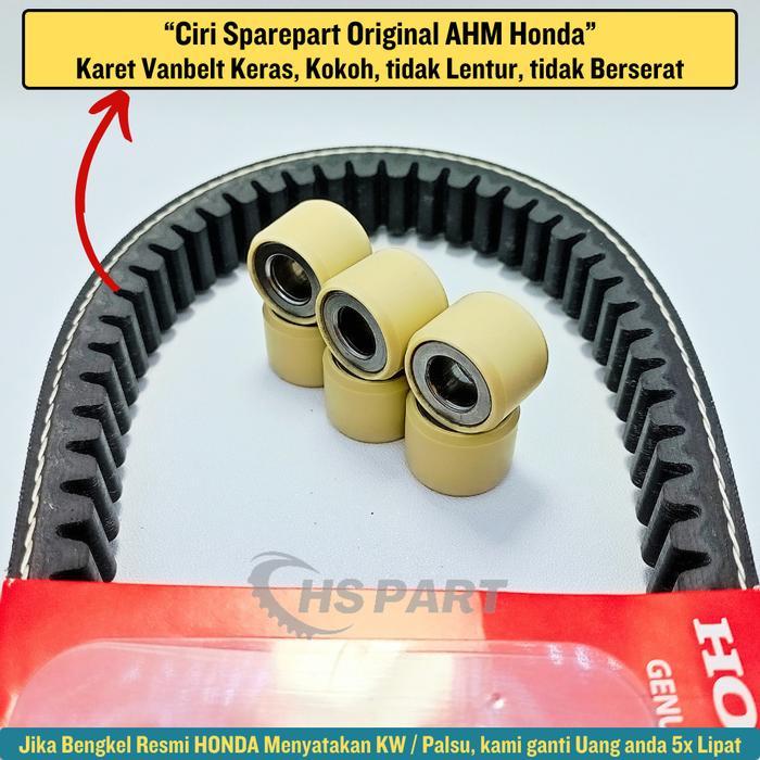 VANBELT VBELT SET BEAT FI STATER KASAR SCOOPY SPACY VARIO 110 FI ORIGINAL HONDA AHM
