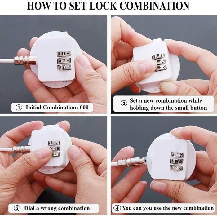 kunci gembok kulkas lemari es kabinet pengaman anak freezer Pin lock