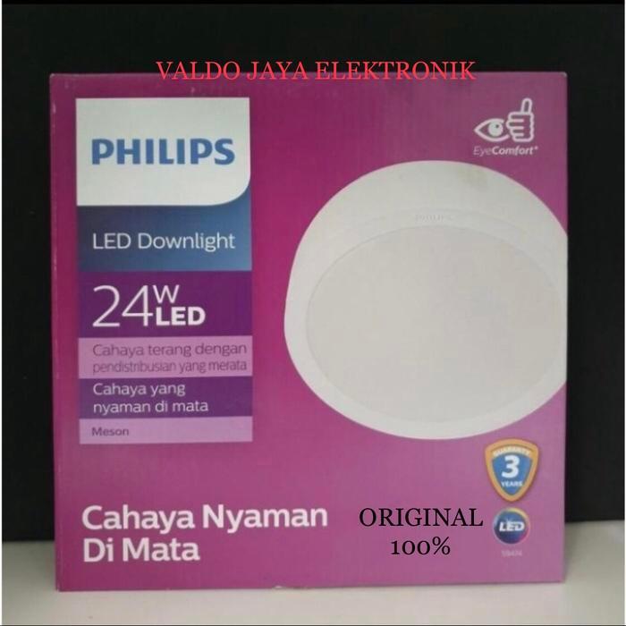 luxp- Philips Downlight Outbow 24W Putih Lampu Tempel Plafon Bulat Philips