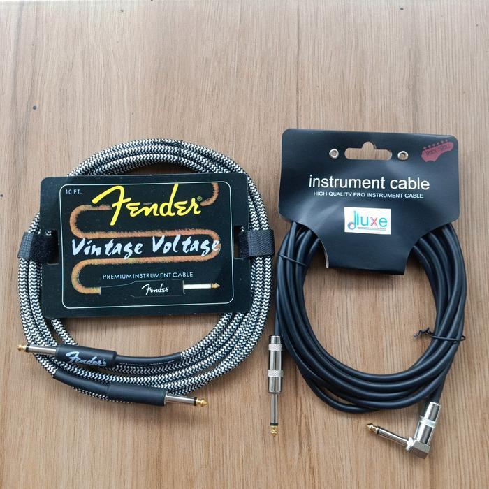 KABEL JACK GITAR DAN BASS KABEL JACK GITAR MERK FENDER KABEL JACK 3M ORIGINAL