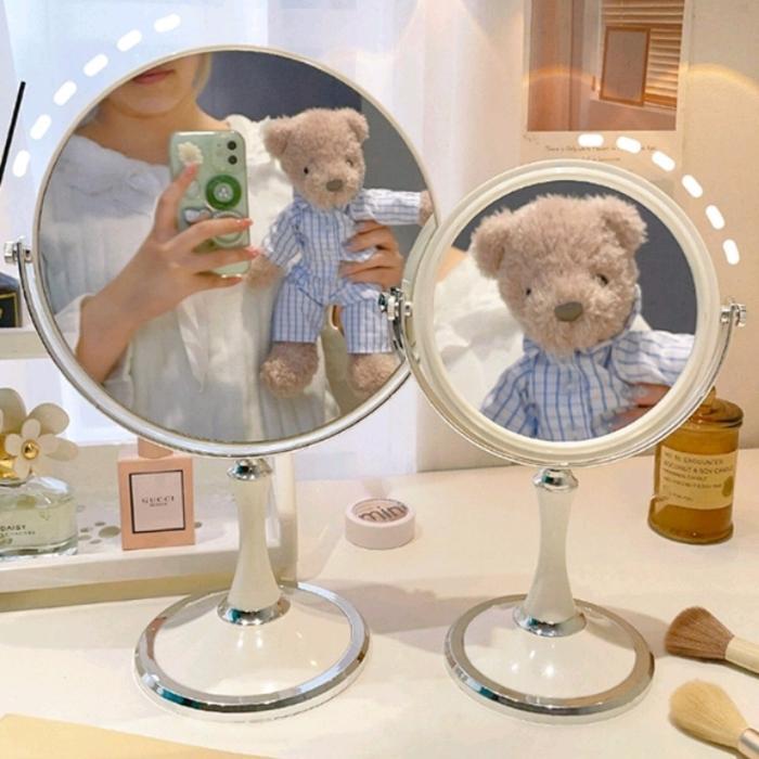 Cermin Bulat Hias / Cermin Make Up / Cermin Dengan Pembesar