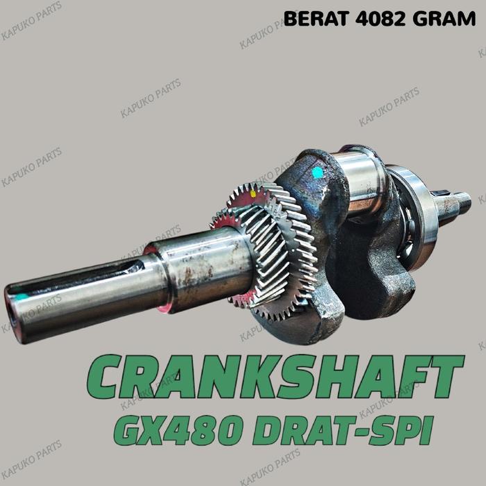 GX480 KROK AS KRUK AS CRANKSHAFT DRAT-SPI UNTUK MESIN PENGGERAK MODEL HONDA
